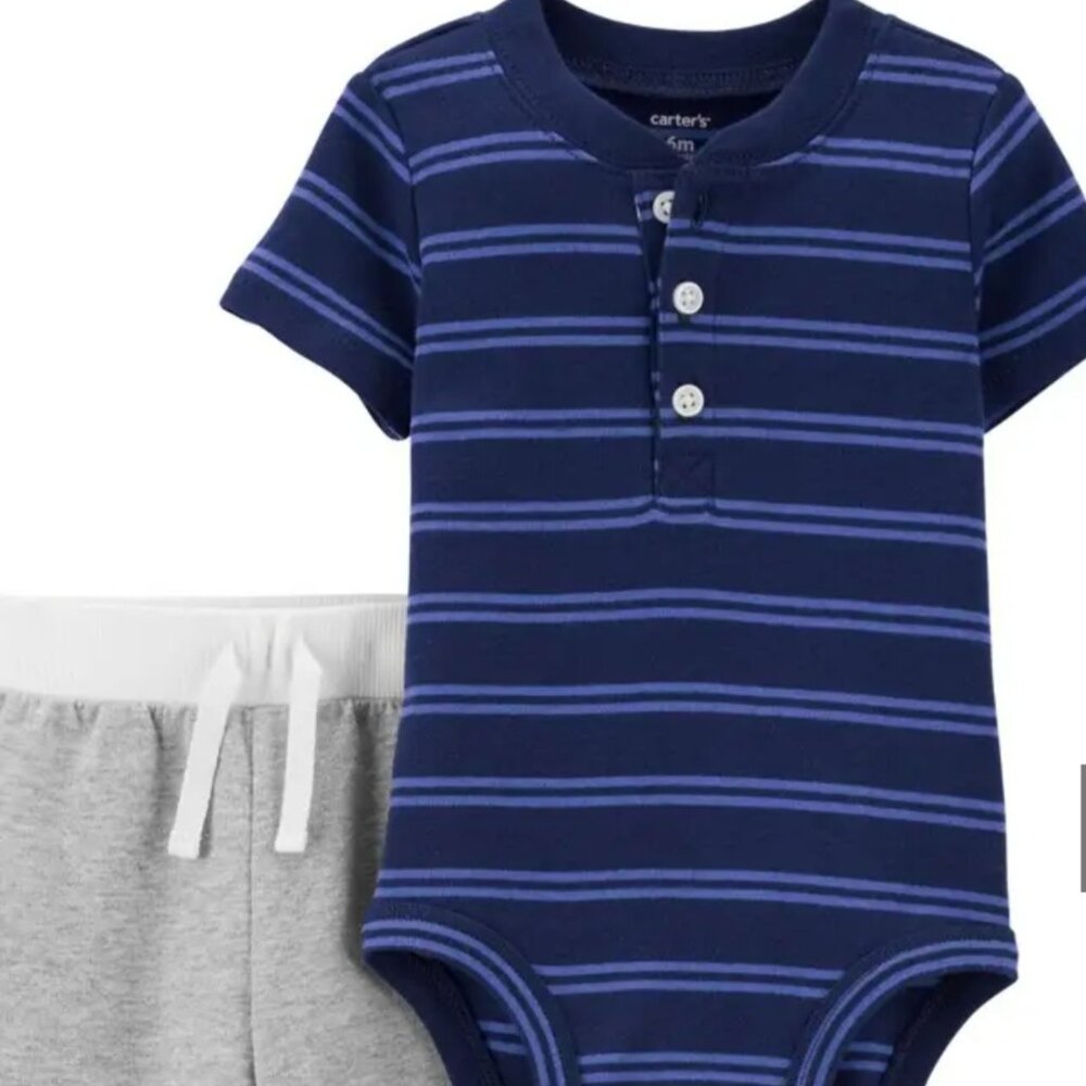 Carter's Baby Boy 2 piece Body Suit & Sweats  Size Newborn  New with Tags